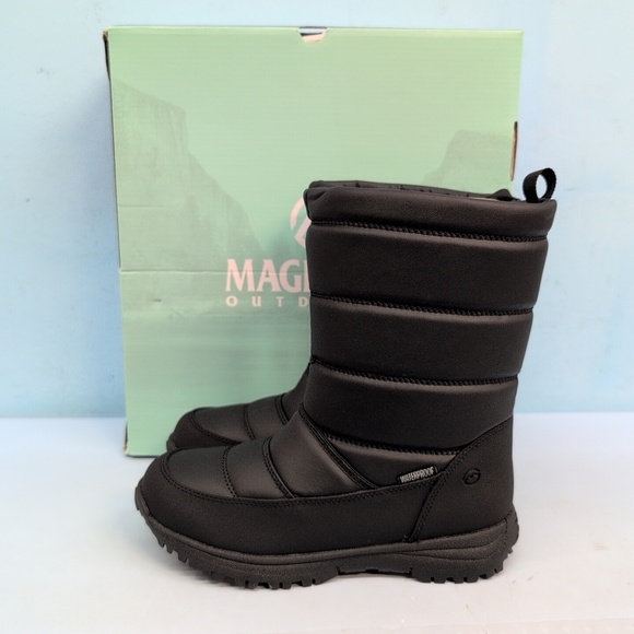 Magellan Outdoors Adults Snow II Waterproof Unisex Boots Size M6 W7 Black 167783